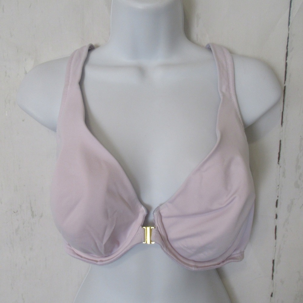 Delimira Bra 42D Lavender Purple Front Close Underwire Racerback W431X